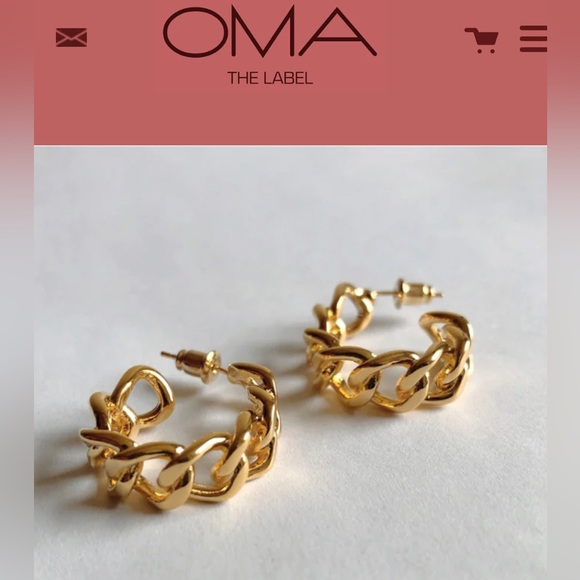 OMA The Label Itohan Medium Hoops 18K Gold-plated brass - Picture 5 of 11